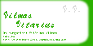 vilmos vitarius business card